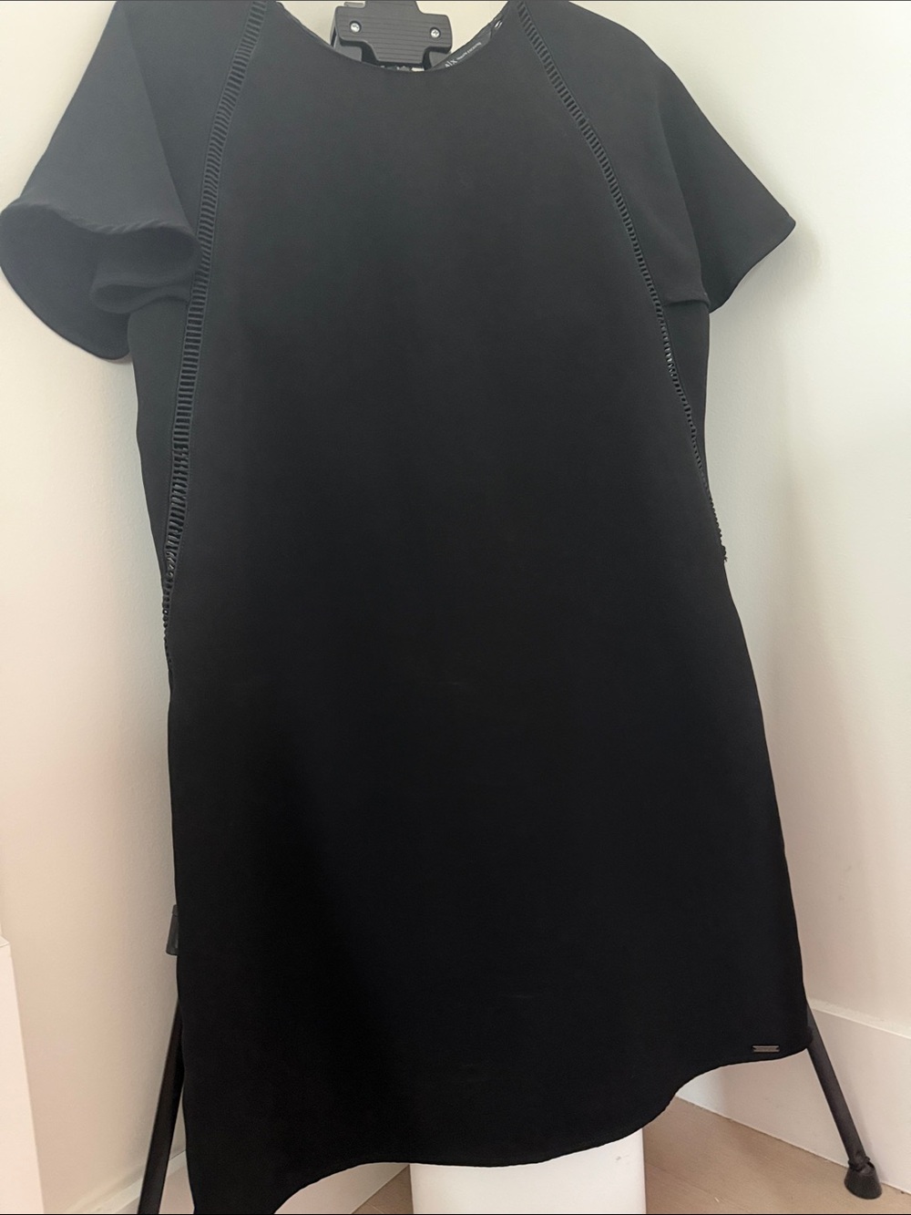 A/X Armani Exchange Black Short Sleeve Shift Dress